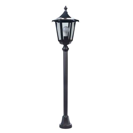 Potelet extérieur 1 lanterne Monaco Aric - 1.16m - E27 - 100W Max - IP43 - Cuivre/ Noir - Sans ampoule