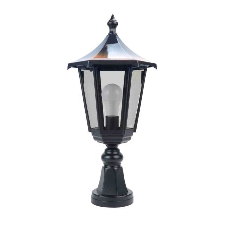 Borne basse extérieure Monaco Aric - E27 - 100W max - IP43 - Cuivre/ Noir - Sans ampoule