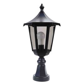 Borne basse extérieure Monaco Aric - E27 - 100W max - IP43 - Noir - Sans ampoule