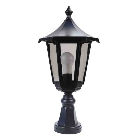 Borne basse extérieure Monaco Aric - E27 - 100W max - IP43 - Noir - Sans ampoule