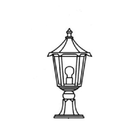 Borne basse extérieure Monaco Aric - E27 - 100W max - IP43 - Vert antique - Sans ampoule