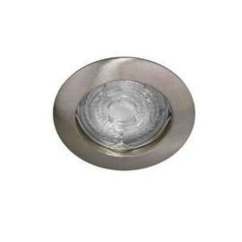 Spot encastré fixe KASA R Indigo - Rond - GU10 - 10W max - Nickel satiné - Sans ampoule
