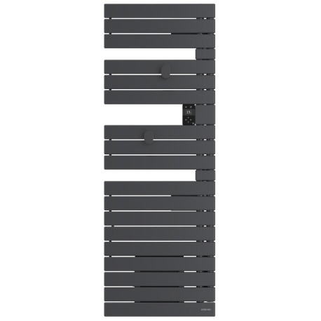 Sèche-serviettes connecté Wifi Nefertiti Atlantic - 500W - Mât à droite - Graphite