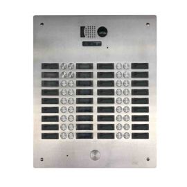 Platine de rue audio 4 rangées 36 boutons Urmet - Système 2Voice - Aluminium