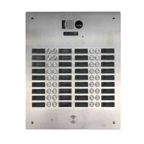 Platine de rue audio 4 rangées 36 boutons Urmet - Système 2Voice - Aluminium