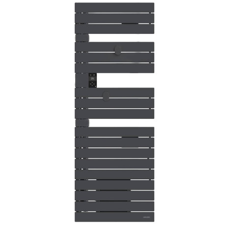 Sèche-serviettes connecté Wifi Nefertiti Atlantic - 500W - Mât à gauche - Graphite