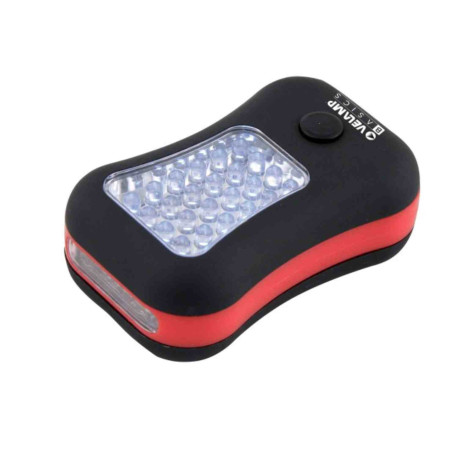 Lampe de travail Velamp - 0.1W - 12Lm - Noire et rouge - Sans piles