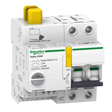 Disjoncteur à commande intégrée Acti9 Reflex IC60N Schneider - Avec interface Ti24 -10A - 2P - Courbe C