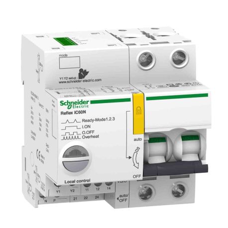 Disjoncteur à commande intégrée Acti9 Reflex IC60N Schneider - Avec interface Ti24 - 25A - 2P - Courbe C