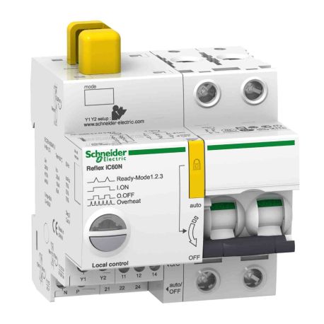 Disjoncteur à commande intégrée Acti9 Reflex IC60N Schneider - Avec interface Ti24 -25A - 2P - Courbe D