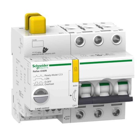 Disjoncteur à commande intégrée Acti9 Reflex IC60N Schneider - Avec interface Ti24 - 10A - 3P - Courbe C