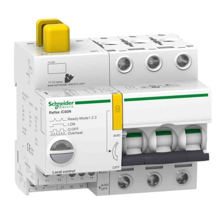 Disjoncteur à commande intégrée Acti9 Reflex IC60N Schneider - Avec interface Ti24 -25A - 3P - Courbe B