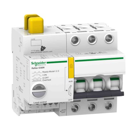 Disjoncteur à commande intégrée Acti9 Reflex IC60N Schneider - Avec interface Ti24 -25A - 3P - Courbe D