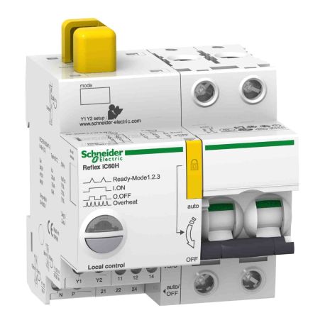 Disjoncteur à commande intégrée Acti9 Reflex IC60H Schneider - Avec interface Ti24 - 16A - 2P - Courbe B