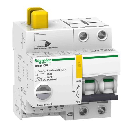 Disjoncteur à commande intégrée Acti9 Reflex IC60H Schneider - Avec interface Ti24 - 10A - 2P - Courbe C
