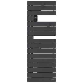 Sèche-serviettes étroit connecté Wifi Nefertiti Atlantic - 500W - Mât à gauche - Anthracite