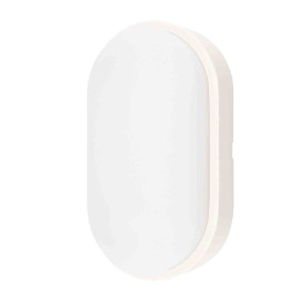 Applique plafonnier LED HLO-209 Aric - Ovale - 8W - 3000K / 4000K / 5000K - IP65 - Blanc/Noir