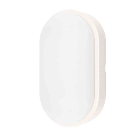 Applique plafonnier LED HLO-209 Aric - Ovale - 8W - 3000K / 4000K / 5000K - IP65 - Blanc/Noir