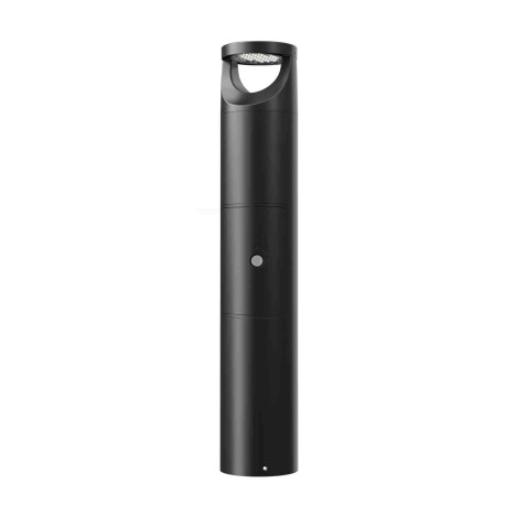 Borne LED avec prise Aurore Aric - 90cm - 14W - 3000K - IP66 - Noir
