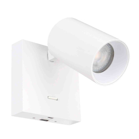 Applique LED murale Elise avec port USB-C Aric - 5W max - 3000/4000K - Non dimmable - IP20 - Blanc