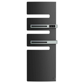 Sèche-serviettes connecté soufflant Serenis Premium Atlantic - Mât à gauche - 750 + 1000W - Anthracite