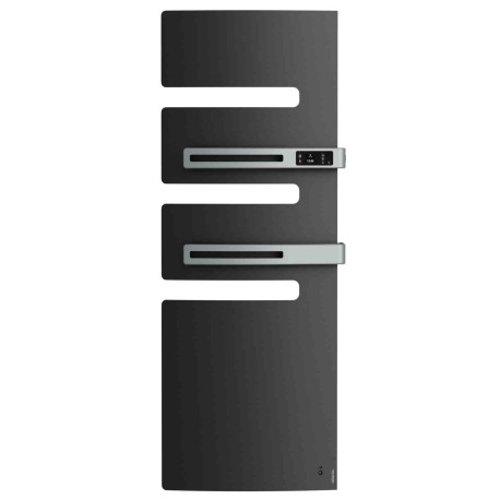 Sèche-serviettes connecté soufflant Serenis Premium Atlantic - Mât à gauche - 750 + 1000W - Anthracite