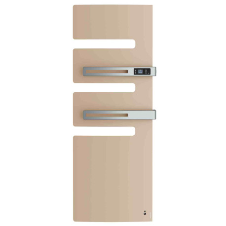Sèche-serviettes connecté soufflant Serenis Premium Atlantic - Mât à droite - 750 + 1000W - Beige