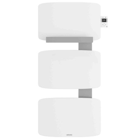Sèche-serviettes connecté Amarilis Atlantic - Mât à gauche - 3 panneaux - 650W - Blanc