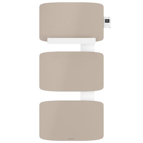 Sèche-serviettes connecté Amarilis Atlantic - Mât à droite - 3 panneaux - 650W - Beige