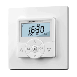 Horloge programmable connectée Premium Home Pilot - Pour stores et volets roulants - 2 canaux - IP20 - Blanc