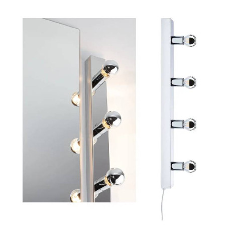 Eclairage miroir Regula II Paulmann - E14 - 4x40W - Dimmable - Sur prise - Chrome