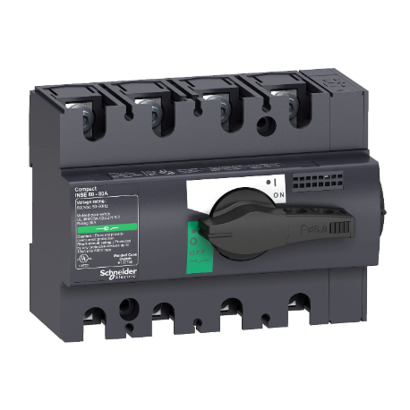 Interrupteur sectionneur Compact INS - INSE norme UL Schneider - 80A - 4P - poignée noire