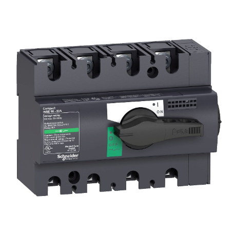 Interrupteur sectionneur Compact INS - INSE norme UL Schneider - 80A - 4P - poignée noire