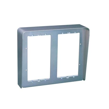 Boitier visiere 2x2 modules Urmet - Pour platines de rue Sinthesi 2 rangées - Aluminium