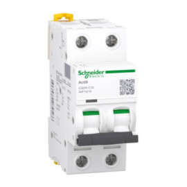Disjoncteur Acti9 iC60N Schneider Electric - 16A - 2P - Courbe C