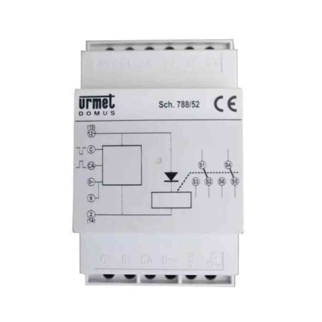 Relais modulaire répétiteur d'appel Urmet - 12-18Vcc/ca - 2 RT
