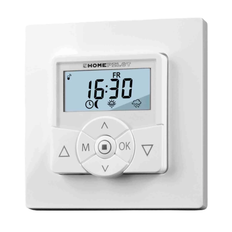 Horloge programmable Lite Premium Home Pilot - Pour stores et volets roulants - IP20 - Blanc