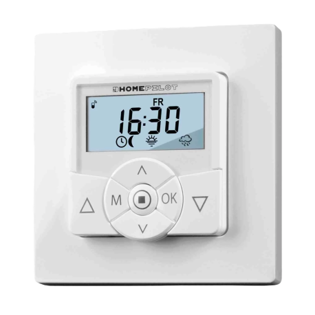 Horloge programmable Lite Premium Home Pilot - Pour stores et volets roulants - IP20 - Blanc
