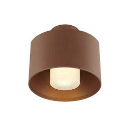 Plafonnier cylindrique PHOTONI SLV - E27 - Max.13W - IP65 - Rouille - Sans ampoule
