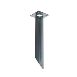 Piquet pour luminaires extérieurs SLV - Avec platine - Gris argent