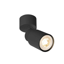 Spot orientable 1 point lumineux Tube Puri 2.0 SLV - Mur ou plafond - GU10 - 6W max - IP20 - Noir