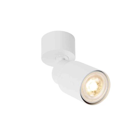 Spot orientable 1 point lumineux Tube Puri 2.0 SLV - Mur ou plafond - GU10 - 6W max - IP20 - Blanc