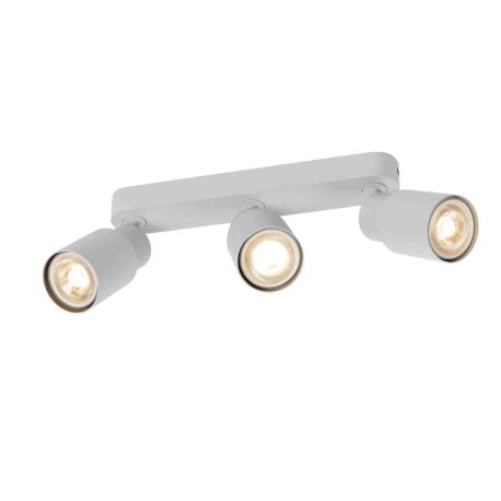 Spot orientable 3 points lumineux Tube Puri 2.0 SLV - Mur ou plafond - GU10 - 3x6W max - IP20 - Gris