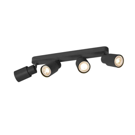 Spot orientable 4 points lumineux Tube Puri 2.0 SLV - Mur ou plafond - GU10 - 4x6W max - IP20 - Noir