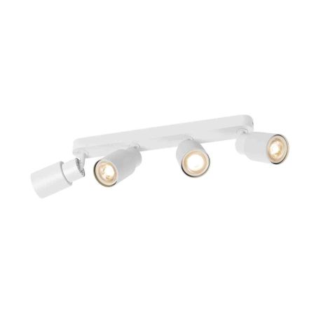 Spot orientable 4 points lumineux Tube Puri 2.0 SLV - Mur ou plafond - GU10 - 4x6W max - IP20 - Blanc