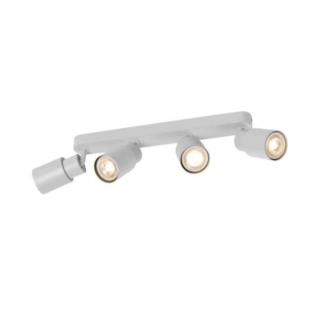 Spot orientable 4 points lumineux Tube Puri 2.0 SLV - Mur ou plafond - GU10 - 4x6W max - IP20 - Gris