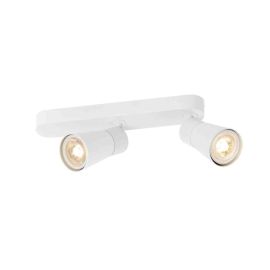 Spot orientable 2 points lumineux Cone Puri 2.0 SLV - Asymétrique - Mur ou plafond - GU10 - 2x6W max - IP20 - Blanc