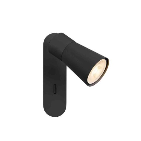 Spot orientable 1 point lumineux avec interrupteur Cone Puri 2.0 SLV - Mur - GU10 - 6W max - IP20 - Noir