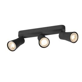 Spot orientable 3 points lumineux Cone Puri 2.0 SLV - Mur ou plafond - GU10 - 3x6W max - IP20 - Noir