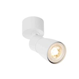 Spot orientable 1 point lumineux Dome Puri 2.0 SLV - Mur ou plafond - GU10 - 6W max - IP20 - Blanc
